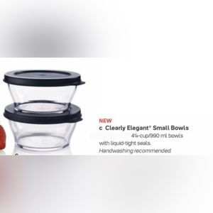 Tupperware’s Clearly Elegant Small Bowls 3pc Set